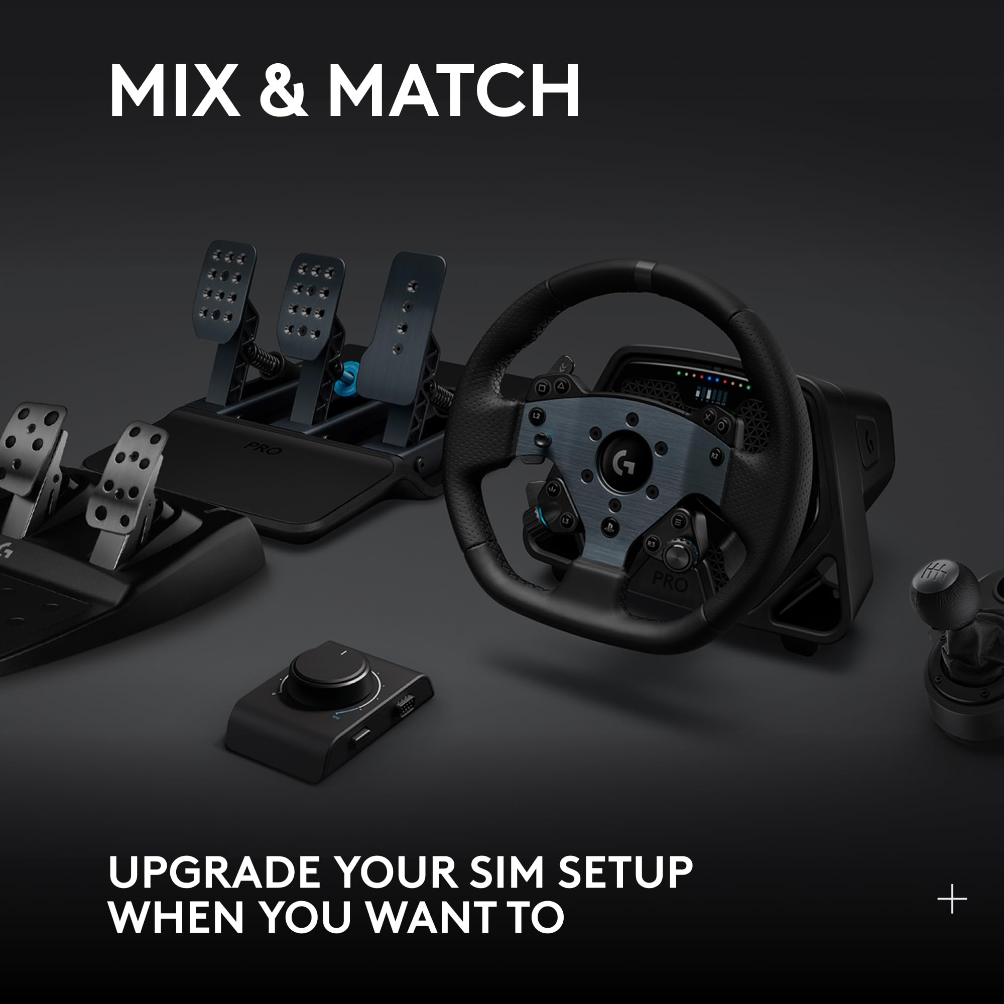 Logitech G29 Driving Force Racing Wheel and Floor Pedals, Real Force Feedback, Stainless Steel Paddle Shifters, Leather Steering Wheel Cover for PS5, PS4, PC, Mac, Black