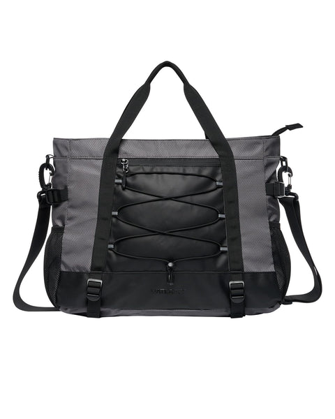 Waterfly Sports Gym Bag Small Duffle Bag for Women Men Water Resistant Weekend Travel Overnight Holdall Bag for Swimming Fitness Black