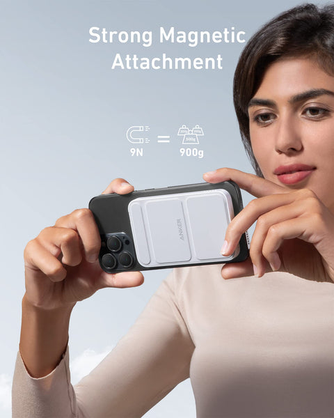 Anker Power Bank, 622 Magnetic Battery (MagGo), 5000mAh Foldable Magnetic Wireless Portable Charger and USB-C for iPhone 16/16 Plus/16 Pro/16 Pro Max, iPhone 15/14/13/12 Series