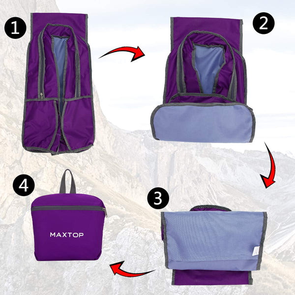 MAXTOP 40L Ultra Lightweight Packable Backpack Foldable Rucksack Water Resistent For Men Women Kids Outdoor Camping Hiking Travel Daypack Handy Durable