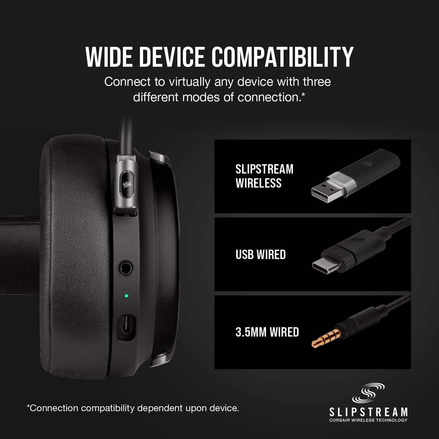 CORSAIR VIRTUOSO RGB WIRELESS XT Multiplatform Gaming Headset With Bluetooth – Dolby Atmos – Omni-Directional Microphone – iCUE Compatible – PC, Mac, PS5, PS4, Nintendo Switch, Mobile – Black