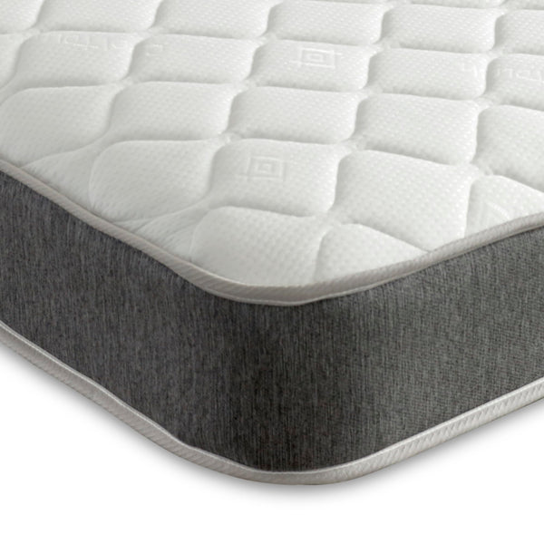 Extreme Comfort Hybrid Grey Essentials Mattress | 2ft6 Shorty (75cm x 175cm) | Memory Foam & Bonnell Spring | Plush Feel | Cooltouch Plus Sleep