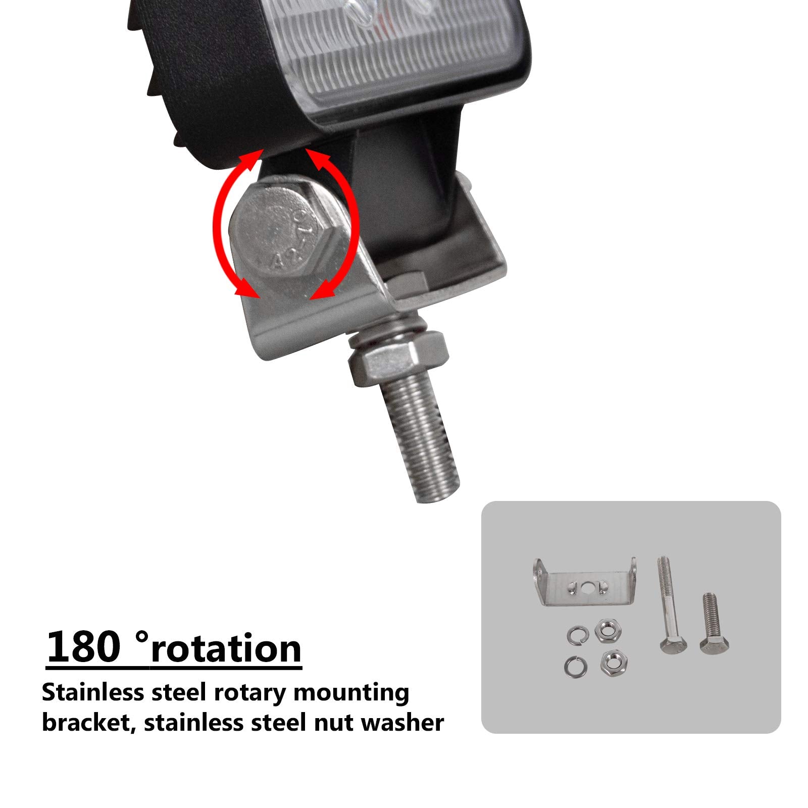 RIGIDON 2 Pcs Square Led Work Light, 4 inch 48W Spot Beam, 12V 24V Driving Lights Lamp for Car Off road Boat Truck 4x4 SUV ATV Tractors Excavator, 6000K White, Fog Lamp