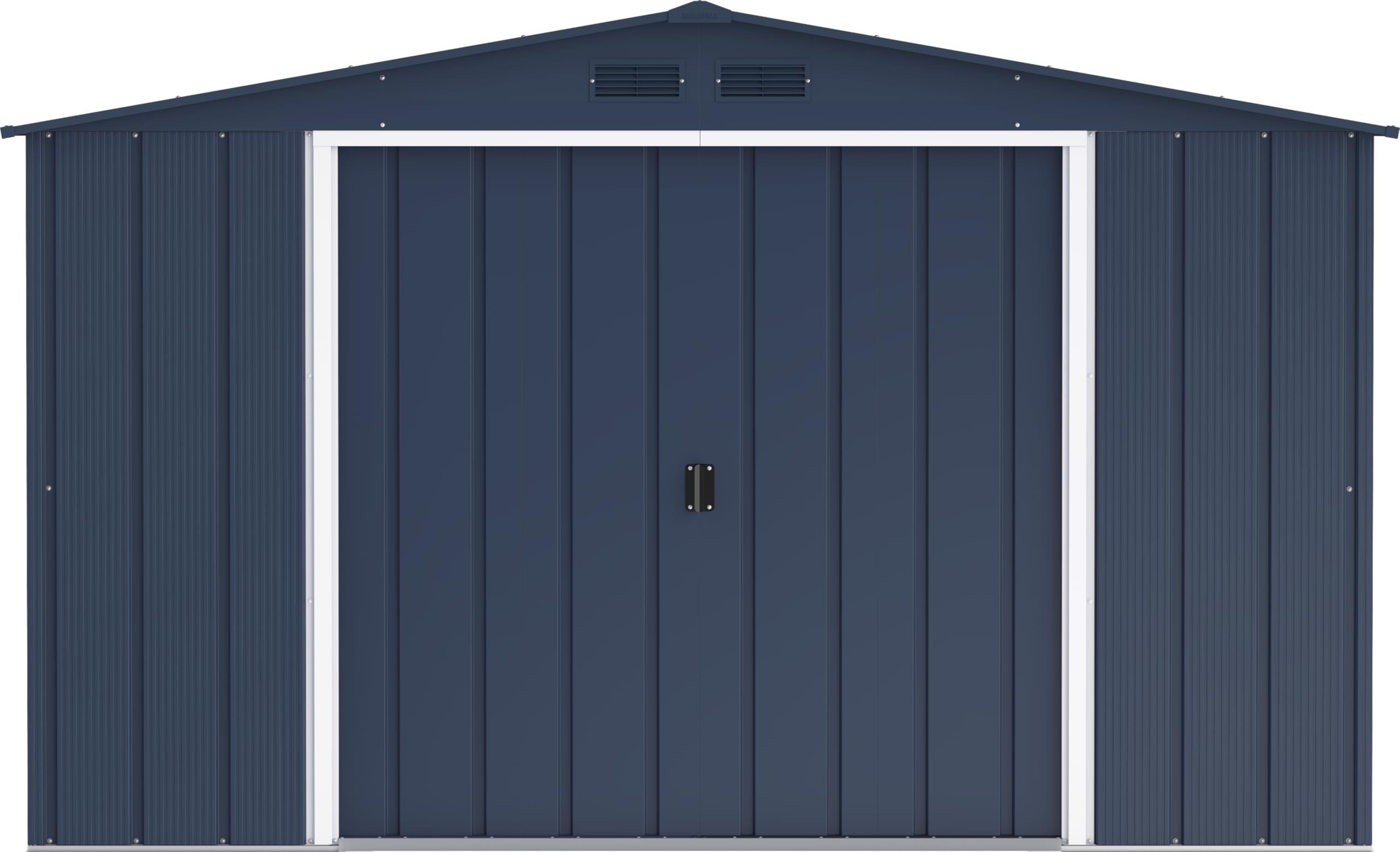 Duramax ECO 8 x 8 (6.35 m2) Metal Garden Storage Shed, Hot-Dipped Galvanized Metal Garden Shed, Tool Storage Shed, Strong Reinforced Roof Structure, Maintenance-Free Metal Shed, Anthracite
