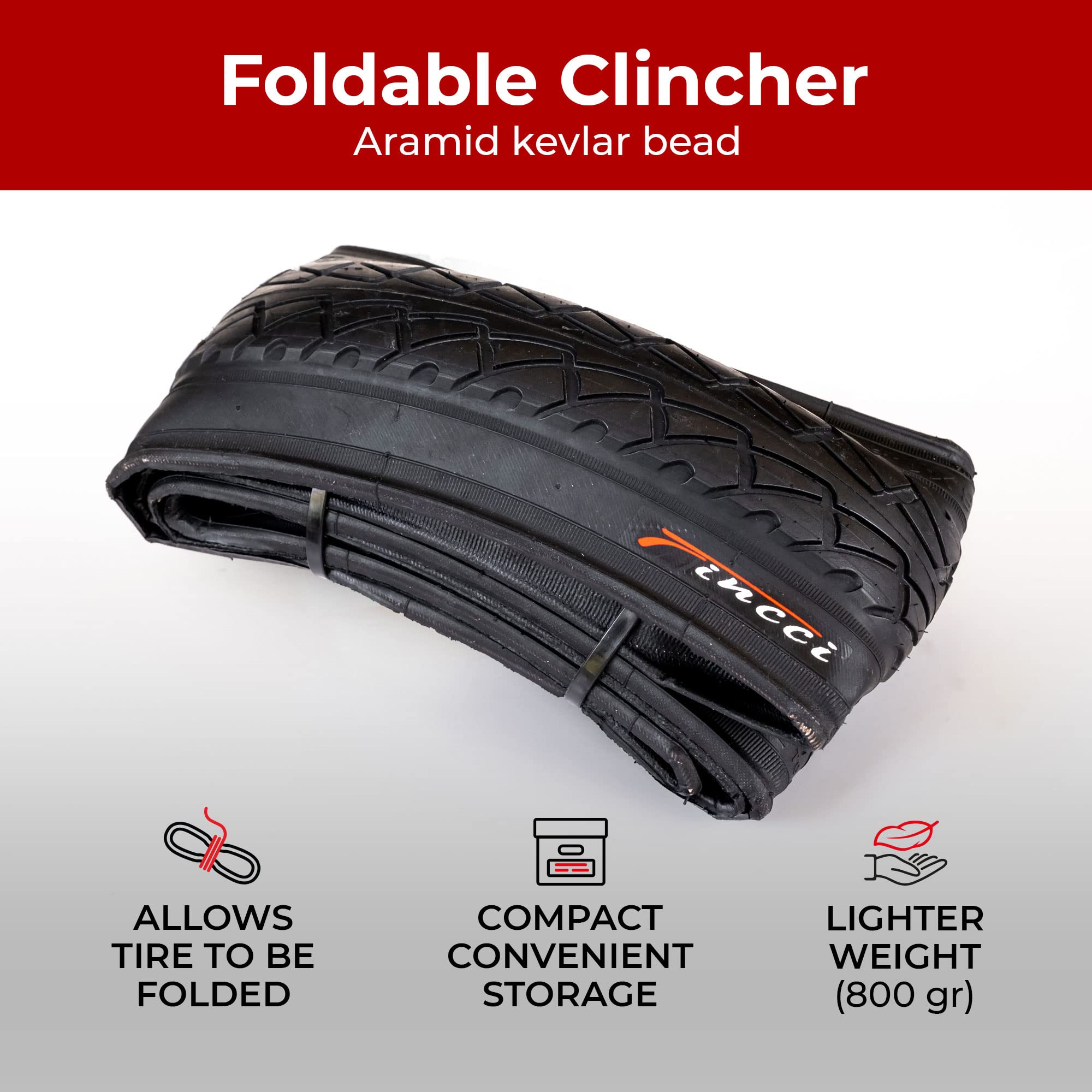 Fincci Set Pair 26 x 2.125/2.1 inch Slick Hybrid Foldable Bike Tyres 54-559 Tyre with Schrader Inner Tube for Cycle Road Mountain MTB Bicycle with