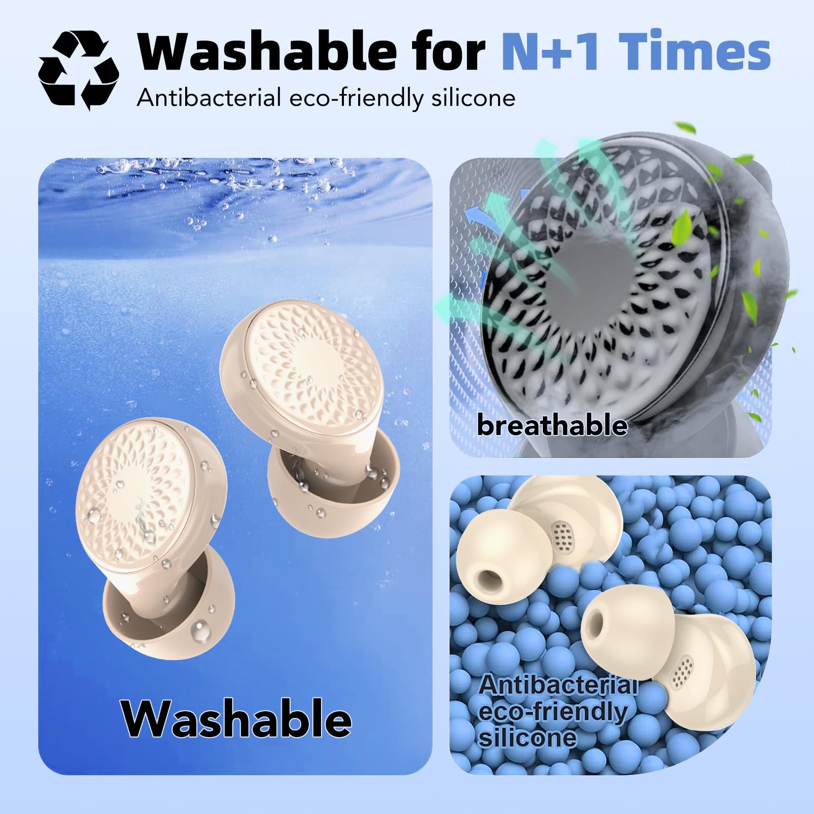 Ear Plugs for Sleep Noise Cancelling -45dB, Customized Soft Earplugs for Concert, 0 Pressure, Reusable Ear Plug for Noise Reduction with Case & 8 Eartips, for Sleep, Working, Studying, Traveling