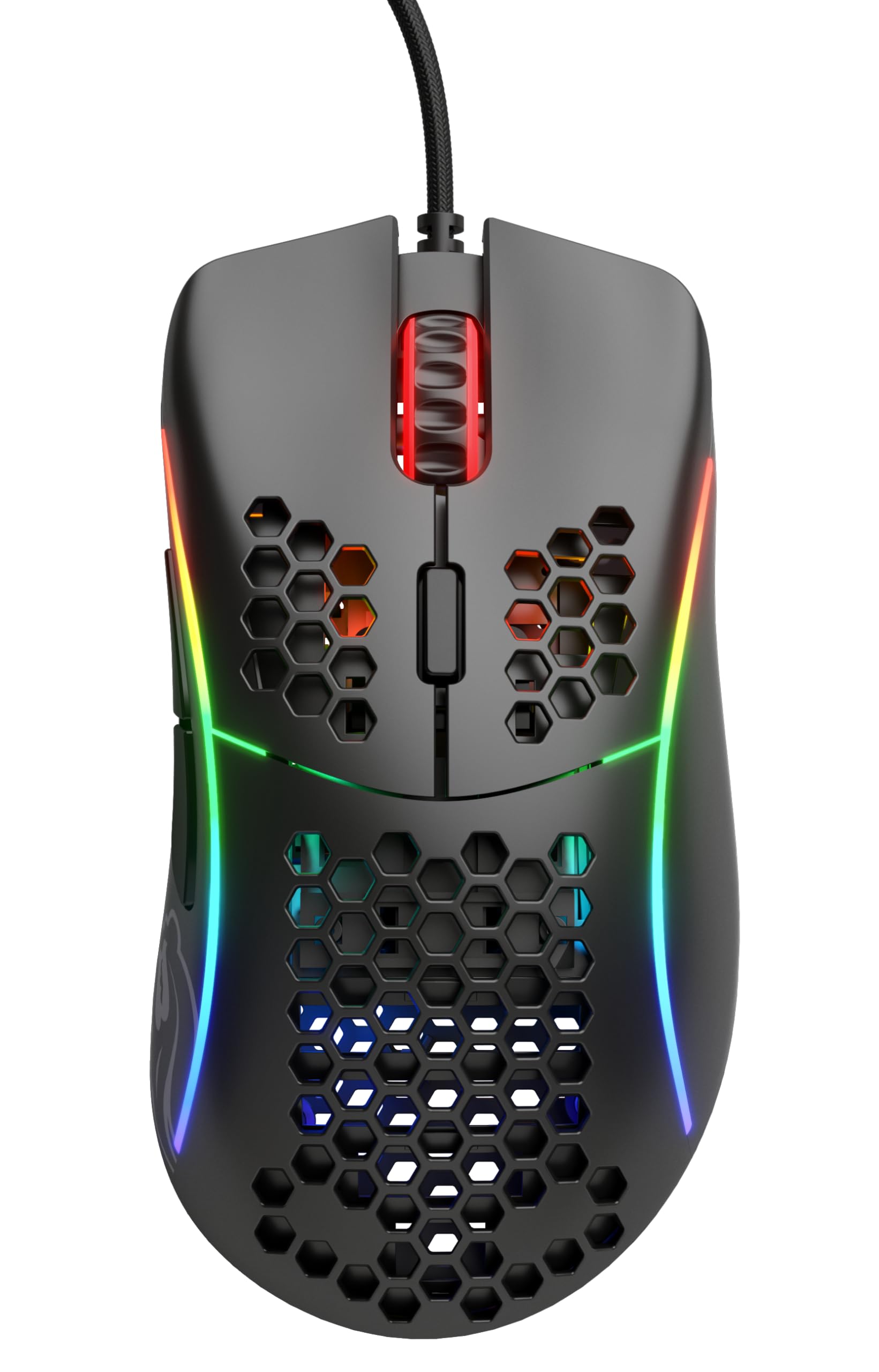 Glorious Gaming Model D Wired Gaming Mouse - 68g Superlight Honeycomb Design, RGB, Ergonomic, Pixart 3360 Sensor, Omron Switches, PTFE Feet, 6 Buttons - Matte Black
