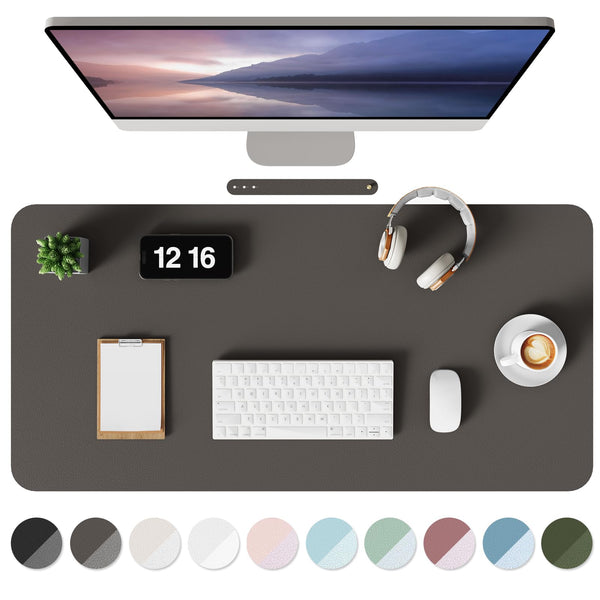 MOLMO Non-Slip Desk Mat, Waterproof Desk Pad Table Protector, Easy Clean Laptop Mat Large Mouse Pad Leather Writing Mat with Suede for Office /Home/Decor (Light Green, 60 x 35 cm)