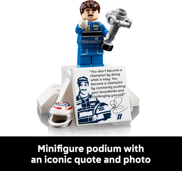 LEGO Icons Williams Racing FW14B & Nigel Mansell - F1 Car Model Set for Adults, with a Collectible Driver Minifigure, Trophy & Display Stand - Gift Idea for Men, Women & Teenage Motorsports Fans 10353