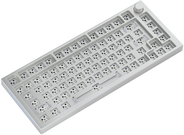 Glorious Gaming GMMK PRO 75% Barebones (Frame Only) - Modular Mechanical Gaming Keyboard, TKL Size (75%), 1.5kg Frame, RGB, Customisable, 5-Pin Switch Support, International/ISO Layout - Black Slate