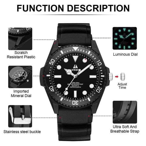 LN LENQIN Mens Watches Stainless Steel Watches Men Waterproof Analog Quartz Watch Men's Wrist Watches with Date Fashion Casual Man Watch