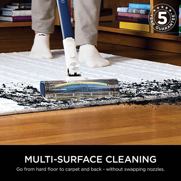 Shark PowerPro Cordless Vacuum Cleaner, Lightweight, Floor Detect Technology, Anti-Hair Wrap Technology, Anti-Allergen Complete Seal, Flexible, Handheld mode, Navy Metallic, IZ380UK