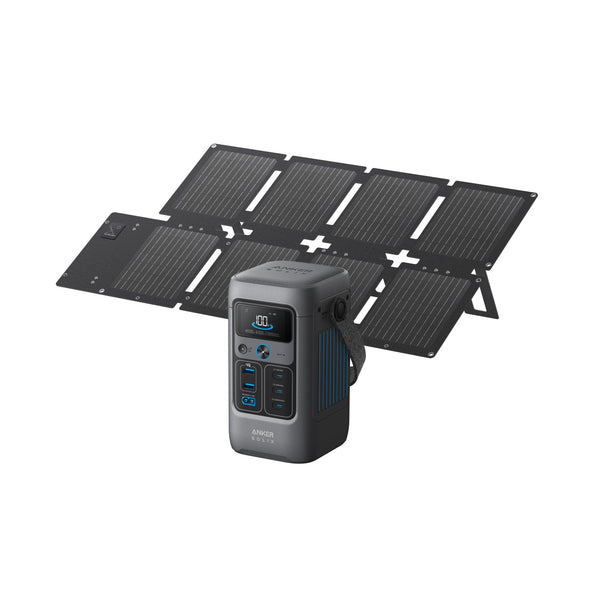 Anker SOLIX C200 DC Power Bank Station, 192Wh Portable Power Station, LiFePO4 Battery, 200W Solar Generator, for Outdoor Camping, Traveling, and Emergencies (No Wall Adapter Included)