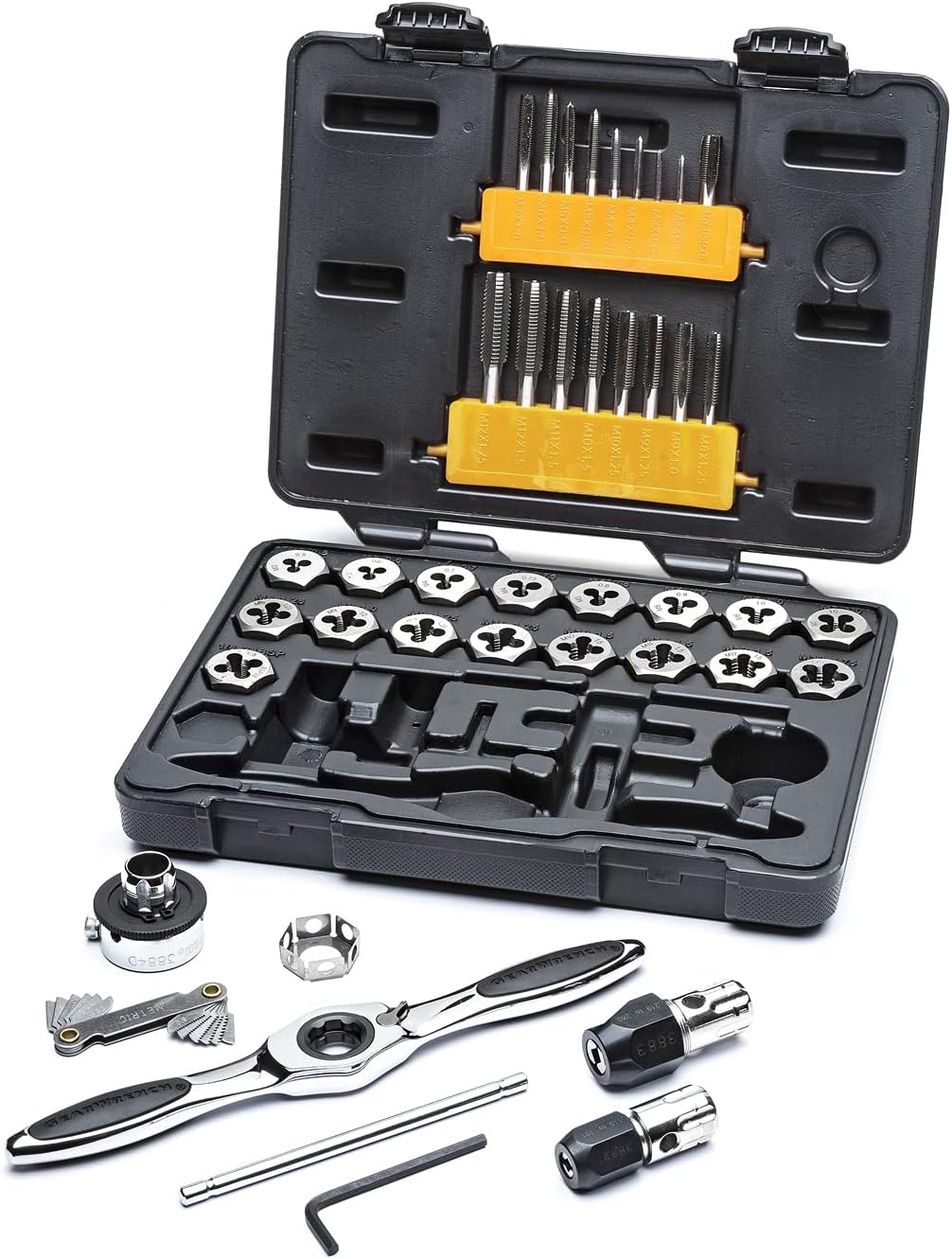 GearWrench 3886 42 Piece Ratcheting Tap and Die Set Metric in Case