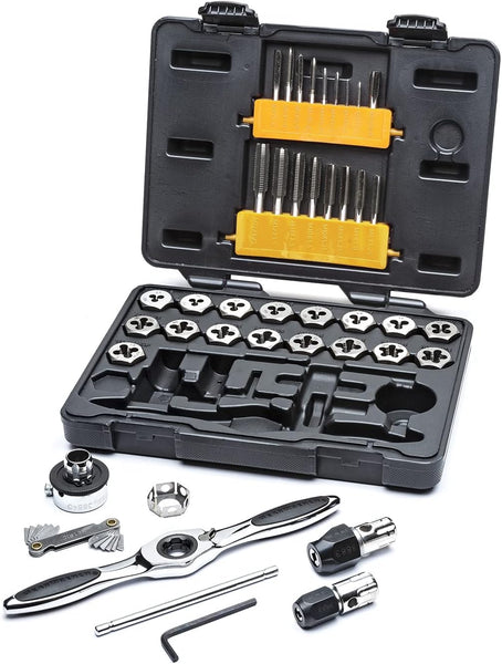 GearWrench 3886 42 Piece Ratcheting Tap and Die Set Metric in Case