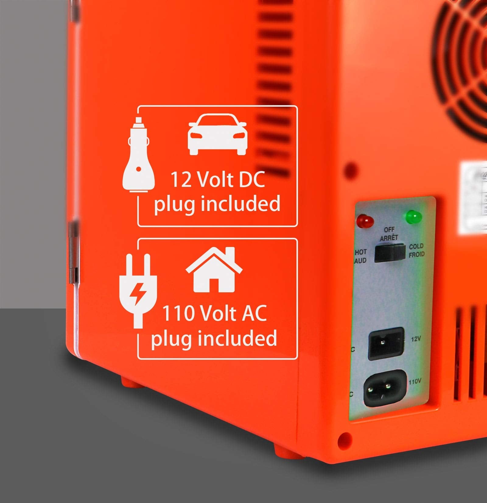 Coca Cola Polar Mini Fridge - Refrigerator for Bedroom Skincare Office, Portable Table Top Beverage Cooler, 12V DC/220V AC Refrigerador For Drinks, Soda, Wine, Use In Car, Dorm, Patio, 6 Can