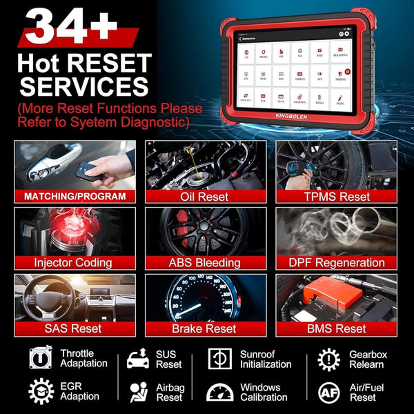KINGBOLEN K10 PRO Car Diagnostic Tool,OE-Level Full System Bidirectional Scan Tool with ECU Coding,Topology Mapping,50+ Resets,V.A.G Guide,FCA,Can FD And DOIP,2 Years Update.