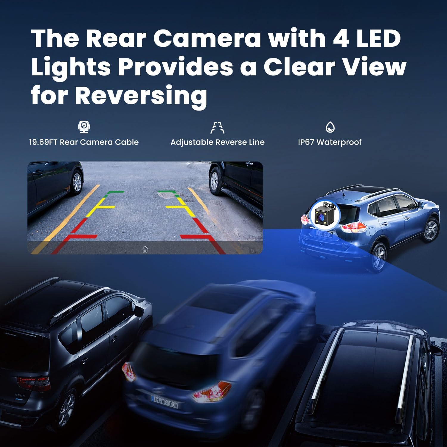 Krunia 9.26" Wireless Portable Car Play Screen for Apple CarPlay & Android Auto, OTA Updates, Backup Camera, Mirror Link, 5.0 Bluetooth, Voice Control, GPS Navigation, FM