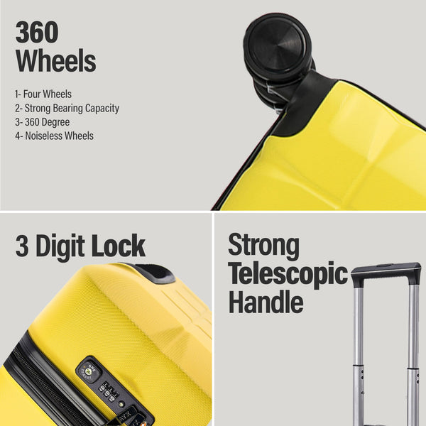 ATX Luggage Suitcase Large on 4 Dual Spinner Wheels Super Lightweight ABS Hard Shell Hold Check in with Built-in TSA Lock (Orange, 110 Liter)