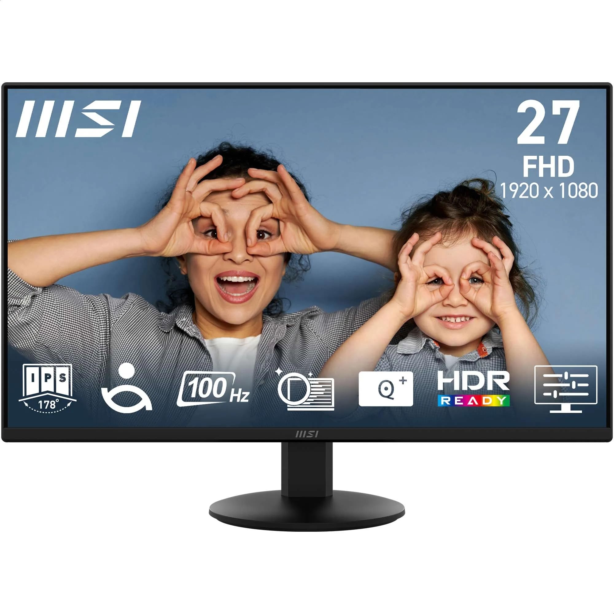 MSI PRO MP251 24.5 Inch Full HD Office Monitor - 1920 x 1080 IPS Panel, 100 Hz, Eye-Friendly Screen, Built-in Speakers, Tilt-Adjustable - HDMI 1.4b, D-Sub (VGA)