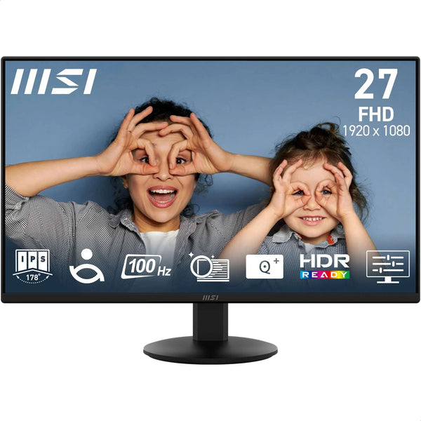 MSI PRO MP251 24.5 Inch Full HD Office Monitor - 1920 x 1080 IPS Panel, 100 Hz, Eye-Friendly Screen, Built-in Speakers, Tilt-Adjustable - HDMI 1.4b, D-Sub (VGA)