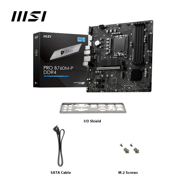 MSI B760 GAMING PLUS WIFI DDR4 Motherboard, ATX - Supports Intel 14th, 13th & 12th Gen Core Processors, LGA 1700 - DDR4 Memory Boost 5333+MHz/OC, 1x PCIe 4.0 x16, 2 x M.2 Gen4, 2.5G LAN, Wi-Fi 6E