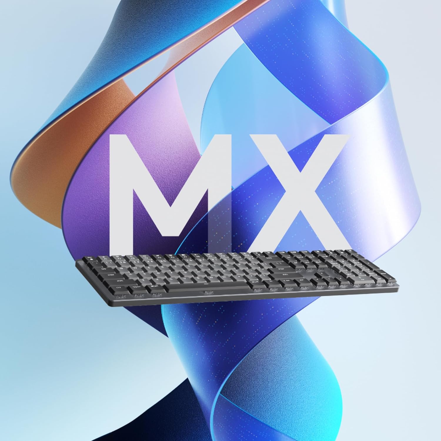 Logitech MX Mechanical Wireless Illuminated Performance Keyboard, Tactile Quiet Switches, QWERTY UK English Layout - Grey