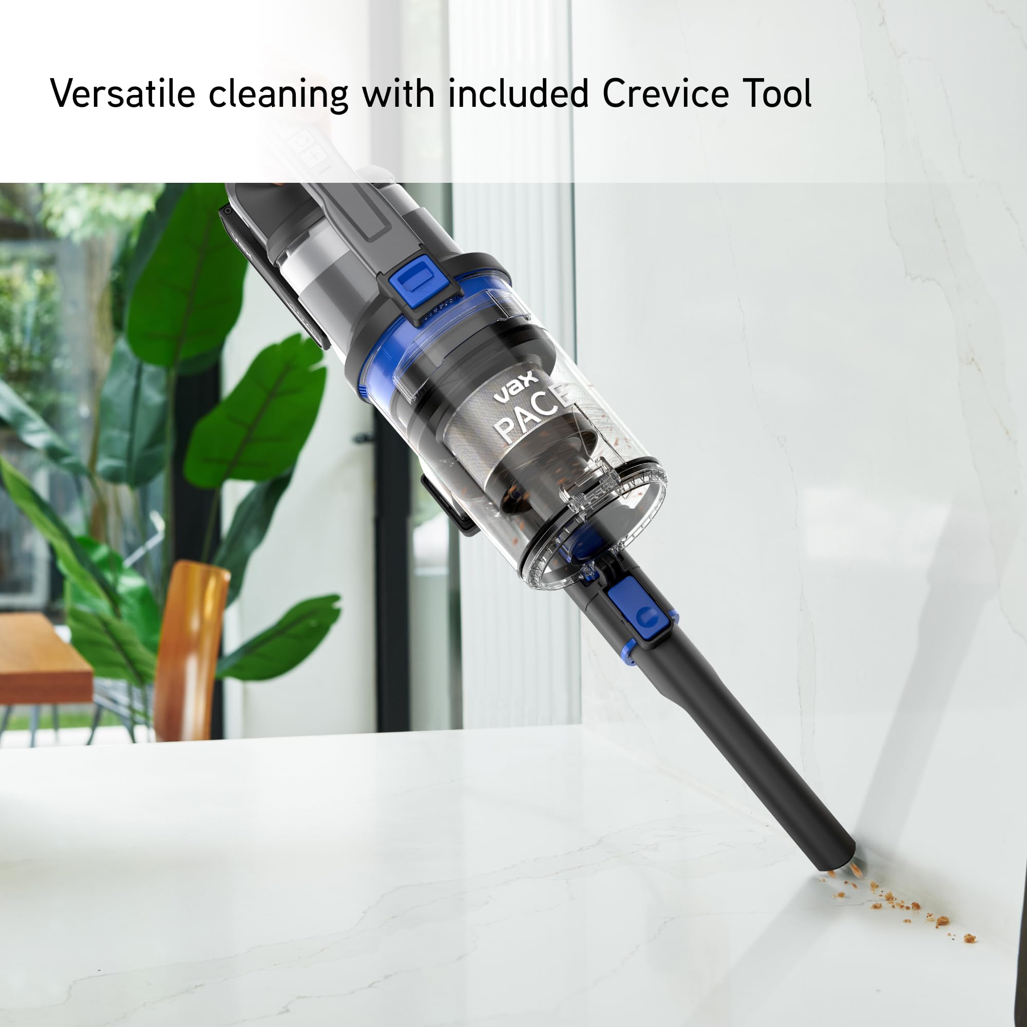 Vax Pace Plus Cordless Vacuum Cleaner, Lightweight 3.1kg, 40 Minute Runtime, Boost Mode, Captures up to 99% of Particles, Crevice & Stair Tools, CLSV-PAKA, Blue