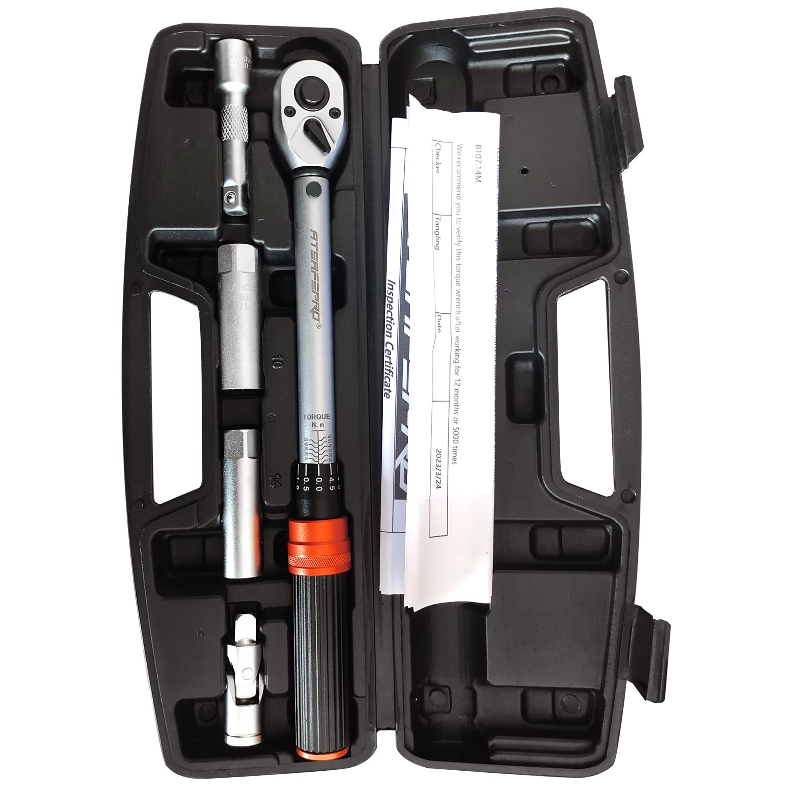 ATsafepro Torque Wrench 3/4 Inch, 100-600 Nm Torque Wrenchs, ±3% Error Accuracy with 48 Teeth Dual-Direction Adjustable for Repair of Car, Truck, Tractor