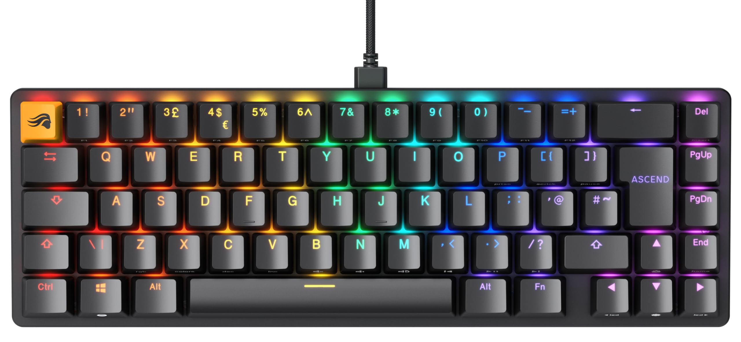 Glorious Gaming GMMK 2 Full Size (96%) - Mechanical Gaming Keyboard, Aluminium Frame, Customisable, Doubleshot Caps, Fox Switches, Per Key RGB, Full NKRO, English UK QWERTY Layout - Pink