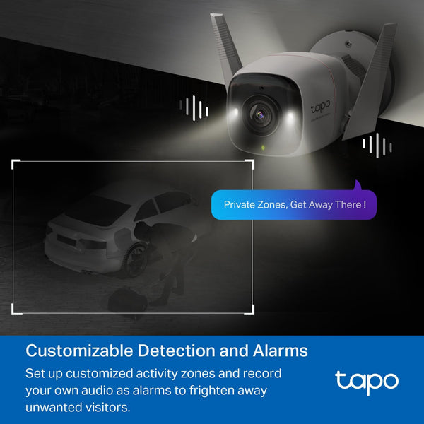 Tapo TC82 KIT 2K 3MP Battery Solar Security Camera Outdoor, Maintenance-free, Colour Night Vision, Outdoor Camera No Monthly Fee, Smart Person Detection, IP65, Works with Alexa & Google