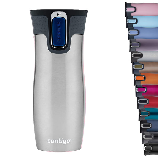Contigo West Loop Autoseal Travel Mug, Stainless Steel Thermal Mug, Vacuum Flask, Leakproof Tumbler, Coffee Mug with BPA Easy-Clean Lid