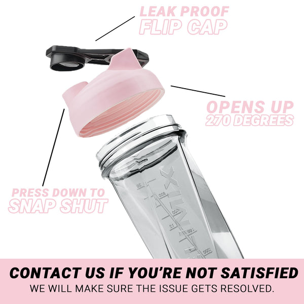Helimix 2.0 Vortex Blender Shaker Bottle 828 ml - No Blending Ball or Whisk - USA Made - Portable Pre Workout Whey Protein Drink Cup - Mixes Cocktails Smoothies Shakes - Top Rack Safe