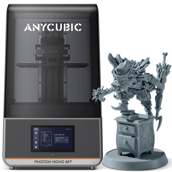 ANYCUBIC Photon Mono M7 Resin 3D Printer, 150mm/h Printing Speed, 10.1” 14K HD Mono Screen Resin Printer with Latest LighTurbo 3.0, Intelligent Assisted Printing System, Printing Size of 223*126*230mm