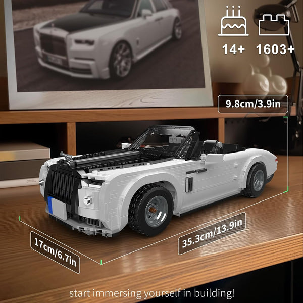 Mould King 10031 Retro Convertible Building Blocks Set, Classic 1:16 Scale Collectible Sports Vehicle Model Kit for Children Aged 14+/Adults (1603 Pieces)