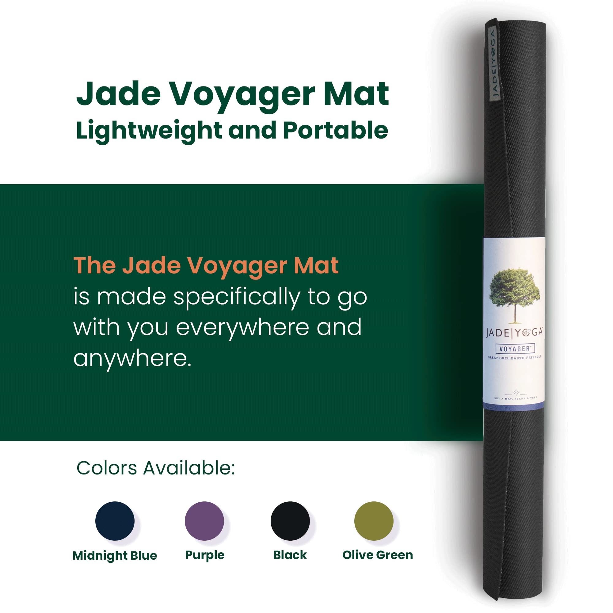 Jade Yoga Voyager Yoga Mat 1.6mm (Black)