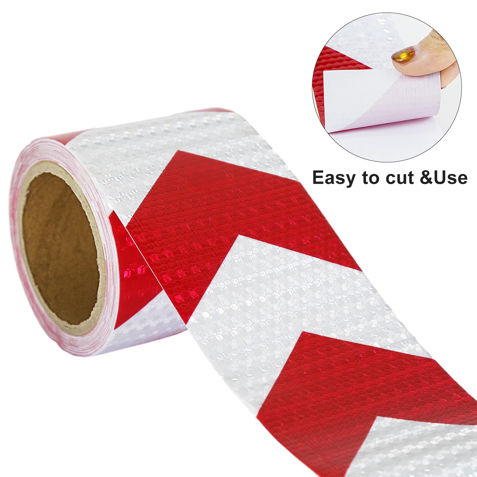 XFXIA Reflective Tape - Yellow & Black, 10cm x 20m, Waterproof, Self-Adhesive Warning Tape for Vehicles, Cars, Trailers, Outdoors