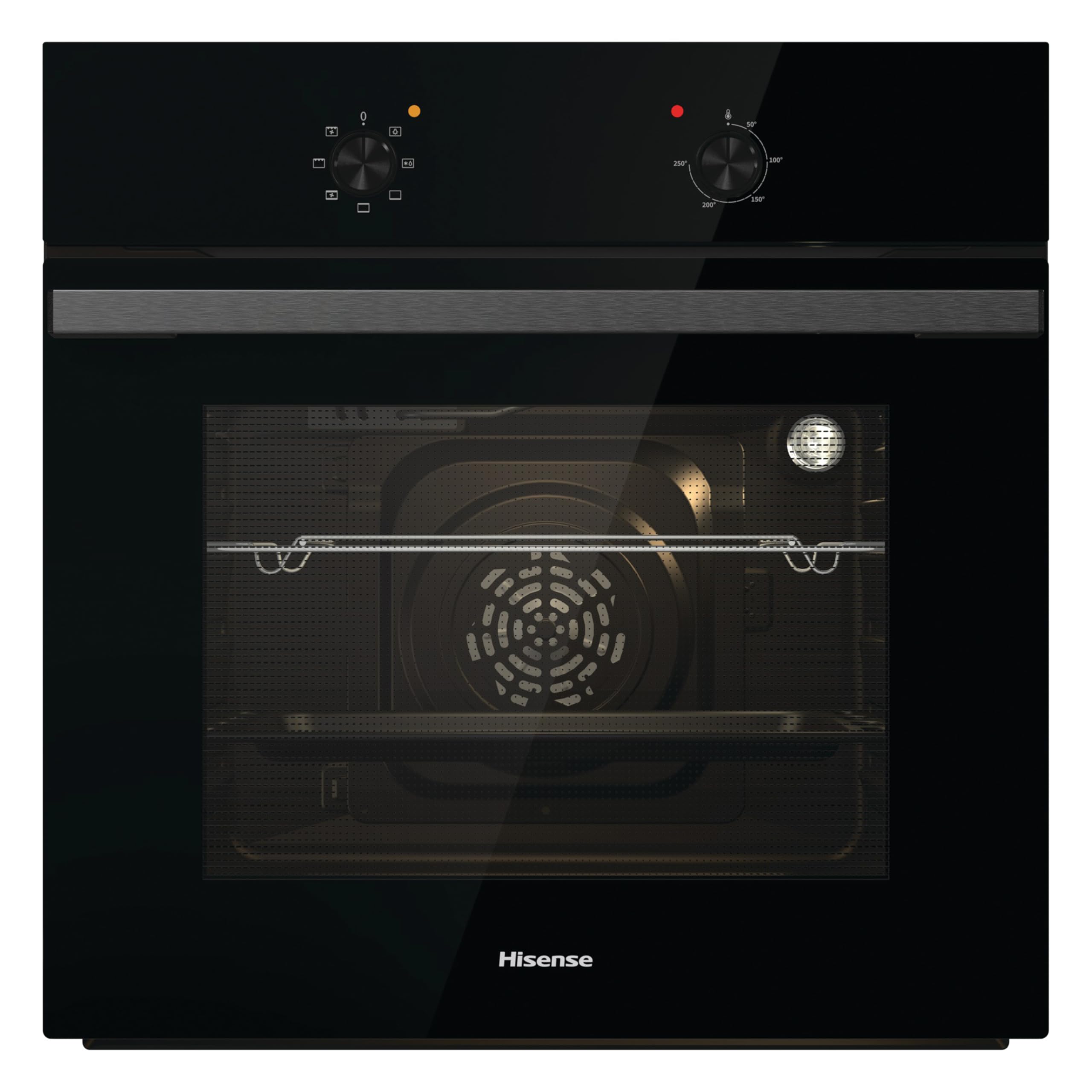 Hisense BI64211PB 77 Litre Built In Electric Single Oven With Pyrolytic Cleaning, Pizza Mode, Multiphase Cooking- Black 22x23x23 inches (LxWxH) - A+ Rated, Extra Large