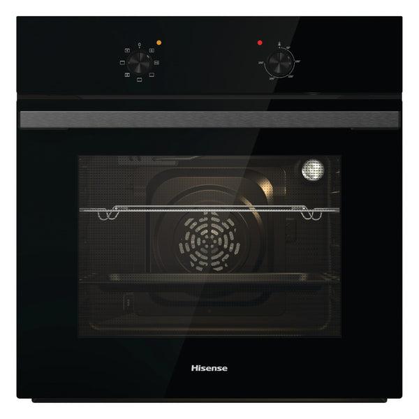 Hisense BI64211PB 77 Litre Built In Electric Single Oven With Pyrolytic Cleaning, Pizza Mode, Multiphase Cooking- Black 22x23x23 inches (LxWxH) - A+ Rated, Extra Large