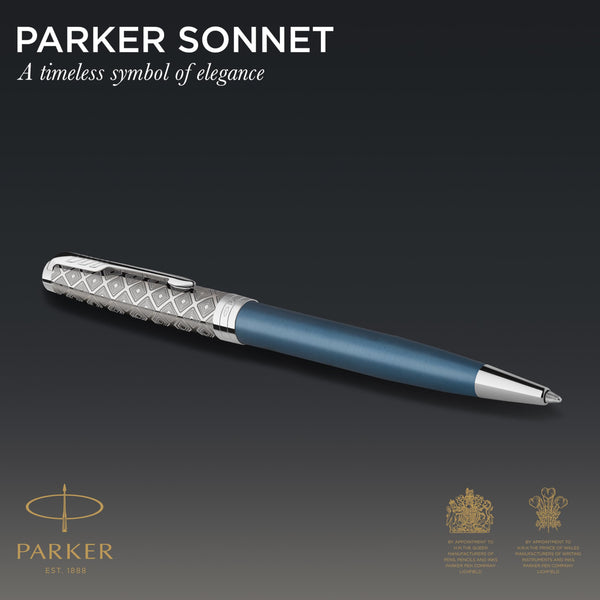 Parker Sonnet Ballpoint Pen | Stainless Steel with Gold Trim | Medium Point | Handwriting Pens & Stationery Supplies | Black Ink | Gift Box