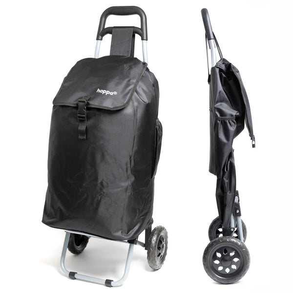 Hoppa 57Ltr Lightweight Shopping Trolley 2025 model, Hard Wearing & Foldaway Push/Pull Cart for Easy Storage With 1 Year Guarantee