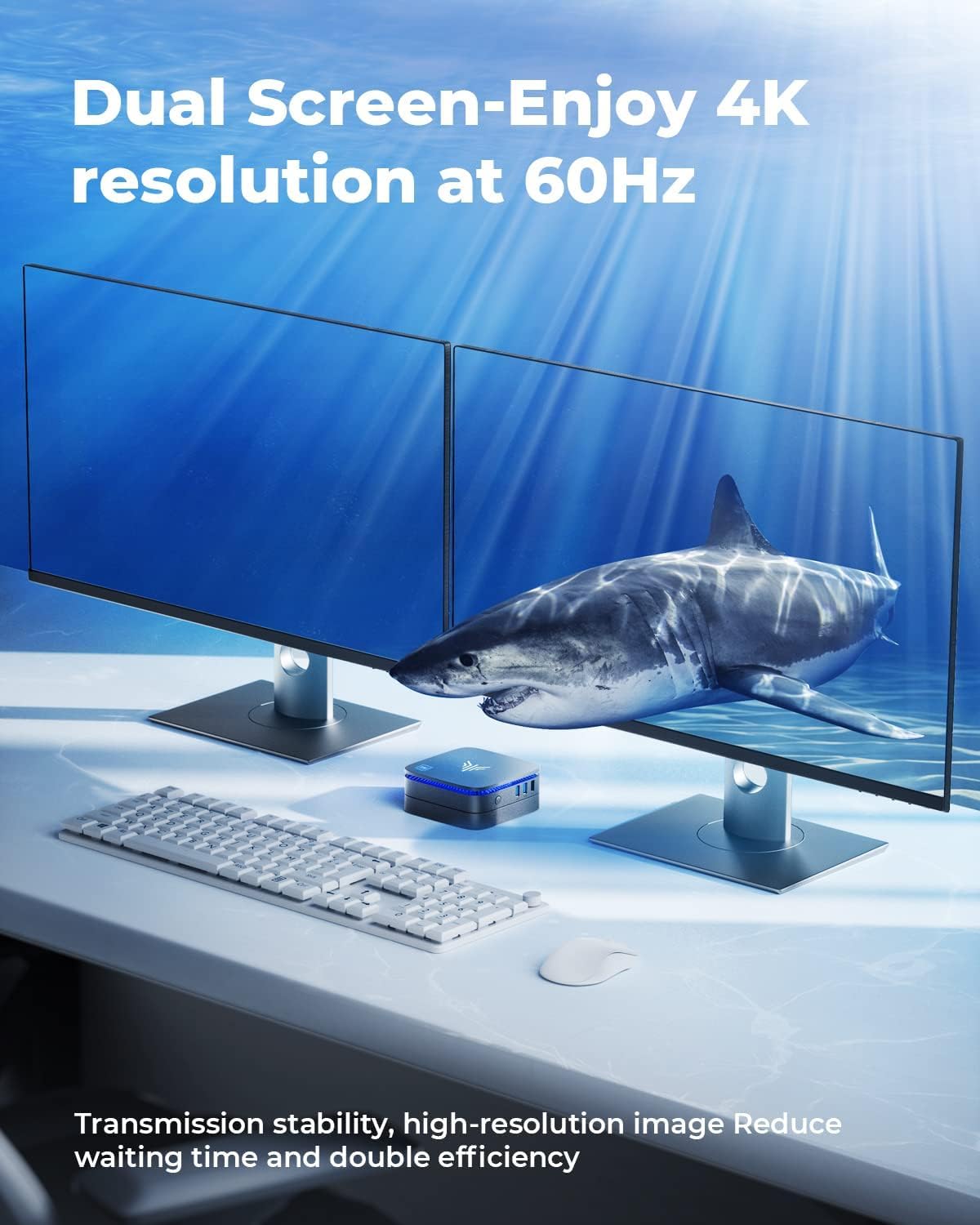 NiPoGi Mini PC Windows 11 Pro, Ιntel Alder Lake Ν95 (Βeats N5095/N5105, Up to 3.4GHz), Mini Computer 8GB RAM 256GB M.2 SSD, Mini Desktop Pc support 2.5" SSD, Dual WiFi/BT, 4K Double Display