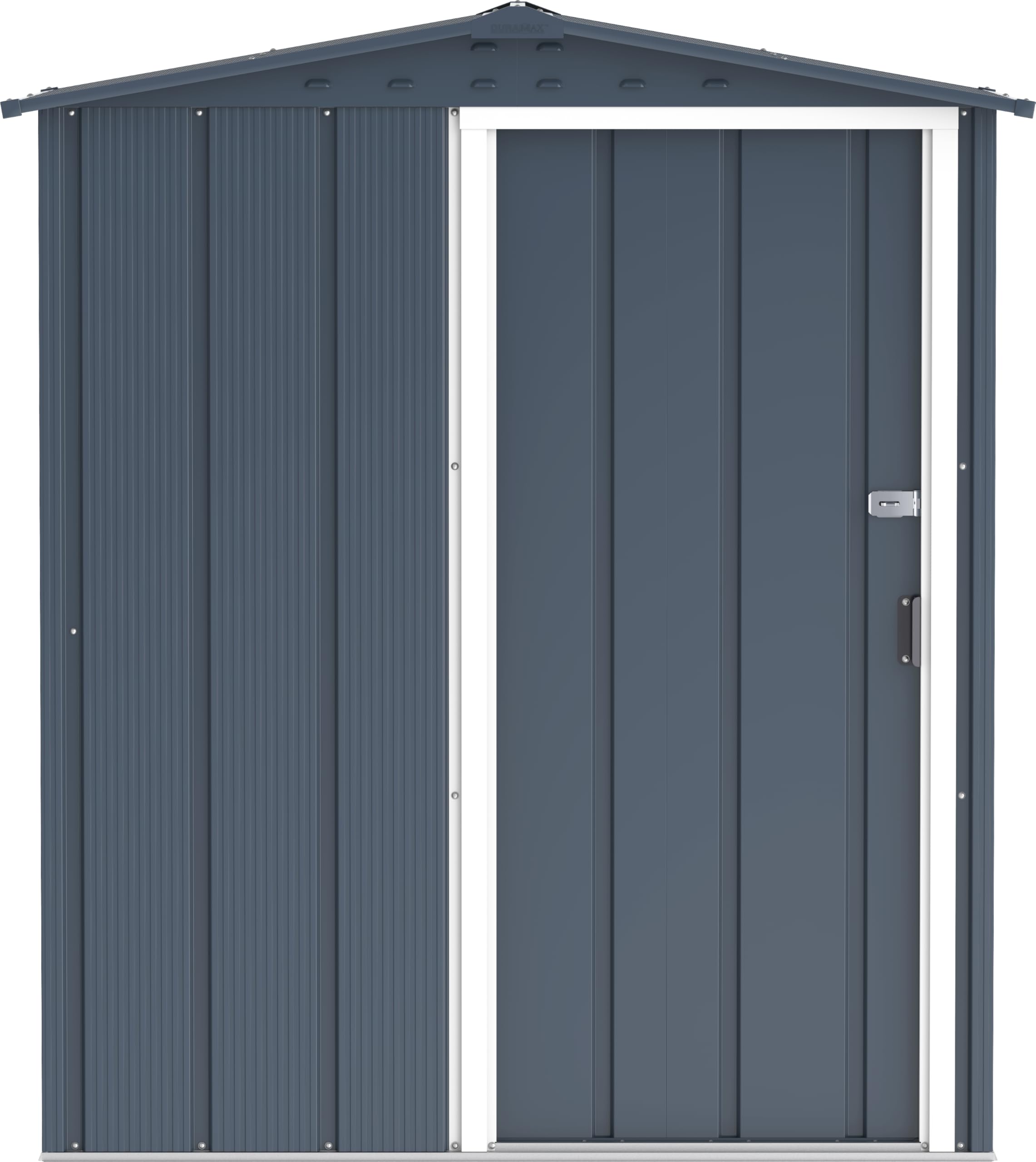 Duramax ECO 8 x 8 (6.35 m2) Metal Garden Storage Shed, Hot-Dipped Galvanized Metal Garden Shed, Tool Storage Shed, Strong Reinforced Roof Structure, Maintenance-Free Metal Shed, Anthracite