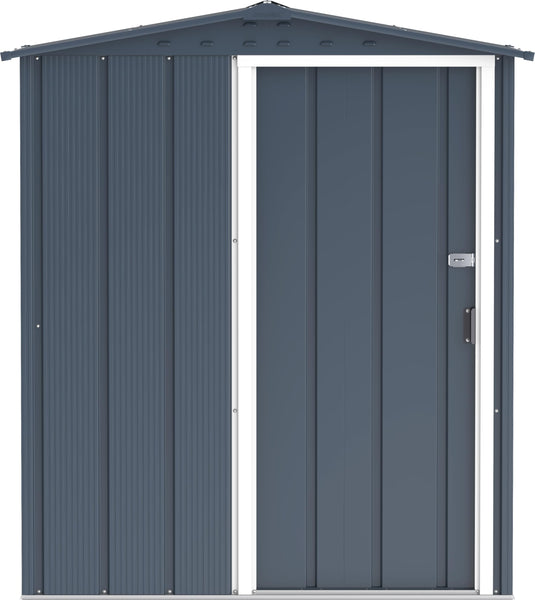 Duramax ECO 8 x 8 (6.35 m2) Metal Garden Storage Shed, Hot-Dipped Galvanized Metal Garden Shed, Tool Storage Shed, Strong Reinforced Roof Structure, Maintenance-Free Metal Shed, Anthracite