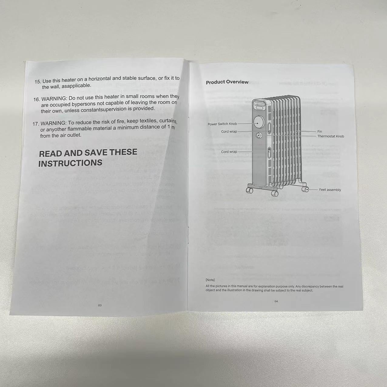 PELONIS Oil Filled Radiator with Adjustable Thermostat, Electric radiator with 3 Heat Settings, Adjustable Thermostat, Tip-Over & Overheat Protection, 11 Fin - Energy Efficient - 2.3kW 215ft²