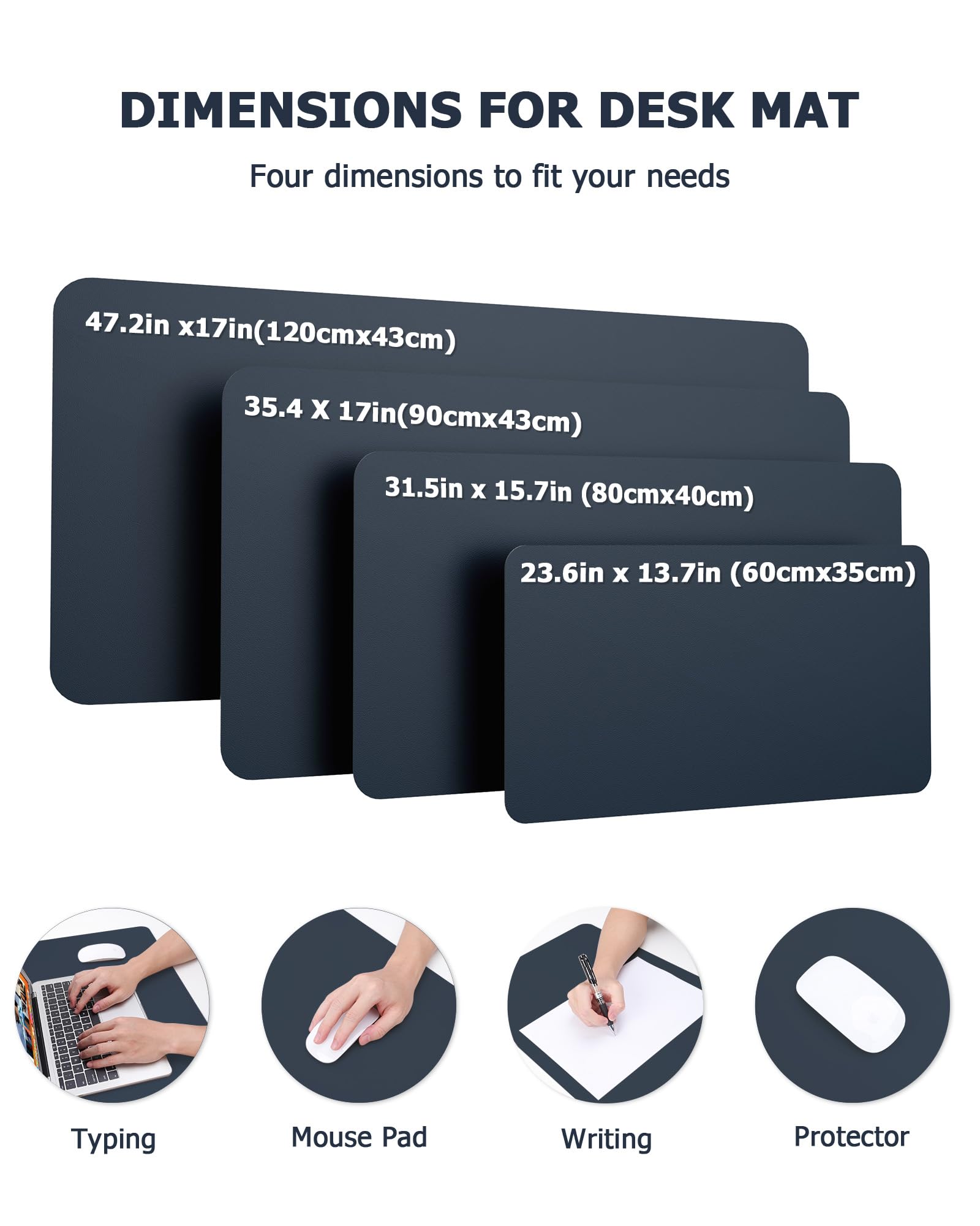 MOLMO Non-Slip Desk Mat, Waterproof Desk Pad Table Protector, Easy Clean Laptop Mat Large Mouse Pad Leather Writing Mat with Suede for Office /Home/Decor (Light Green, 60 x 35 cm)