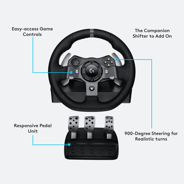 Logitech G G29 Driving Force Racing Wheel and Floor Pedals, Real Force Feedback, Stainless Steel Paddle Shifters, Steering Wheel Cover for PS5, PS4, PC, Mac - Black