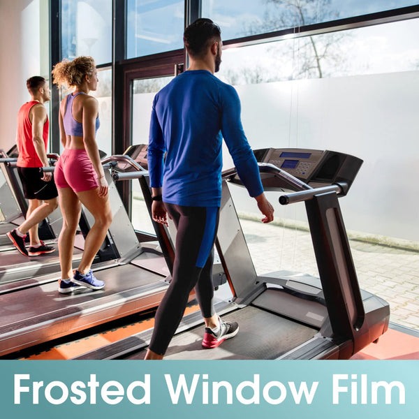 DOWELL Frosted Window Film Privacy Film for Glass Windows 90x400cm, Opaque Frosting Cover for Bathroom Bedroom Kitchen and Office Door, Self Adhesive