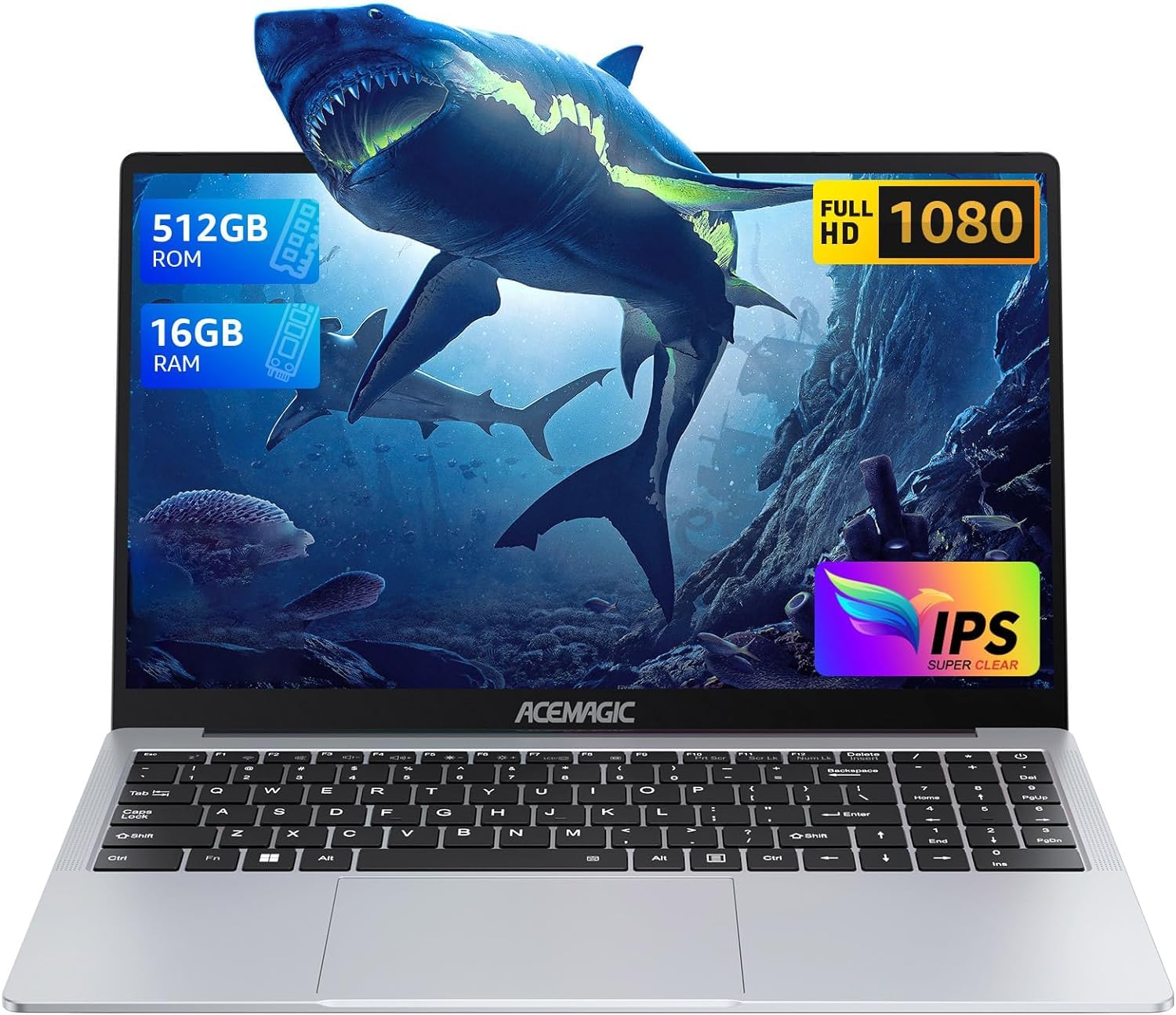 ACEMAGIC 15.6 inch FHD Laptop computer - Quad-Core N-97 Processor Up to 3.6GHz（Beat N5095） Laptop, 16GB DDR4 512GB SSD Notebook Computer, Support WiFi 5, BT5.0, 3*USB3.2, 5000mAh Battery