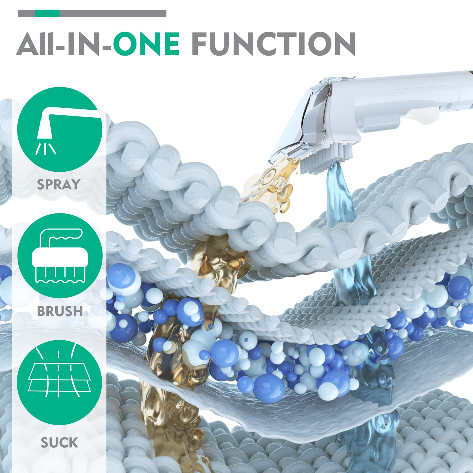 HAUSHOF StainZapper Spot Carpet Cleaner Machine | 400w Portable Carpet and Upholstery Cleaner | Small Lightweight Handheld Carpet Cleaner | Perfect